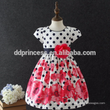 moda vermelho e branco vestido de bolinhas preto pontos preto e branco flor menina vestidos